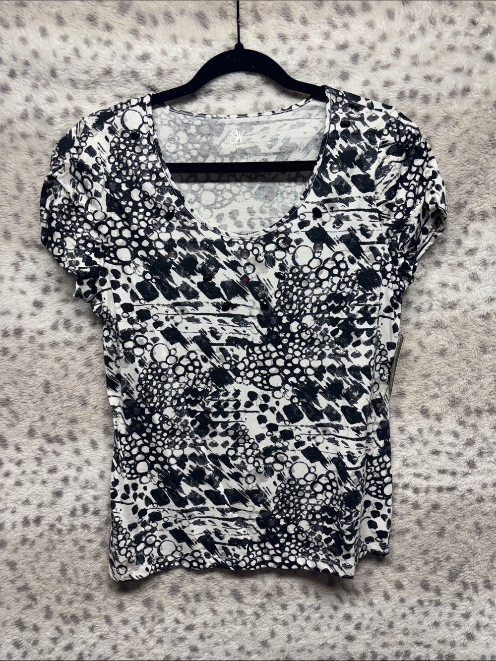 Y2K STUDIO WORKS SCRUNCHED SLEEVE TOP
